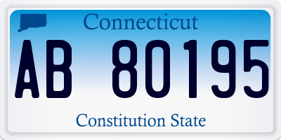 CT license plate AB80195