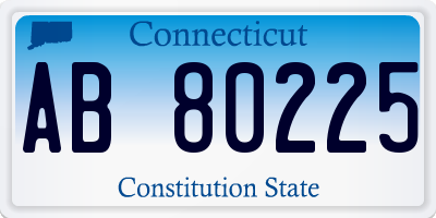 CT license plate AB80225