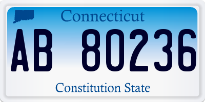CT license plate AB80236