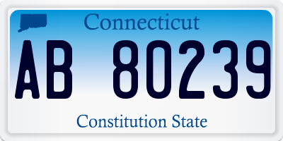 CT license plate AB80239