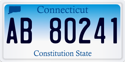 CT license plate AB80241