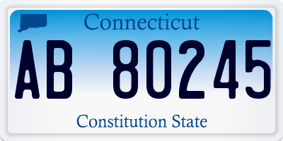 CT license plate AB80245