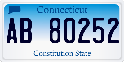 CT license plate AB80252