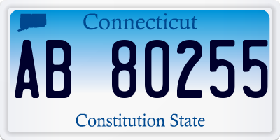 CT license plate AB80255