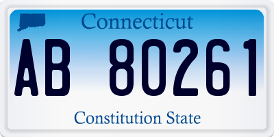 CT license plate AB80261
