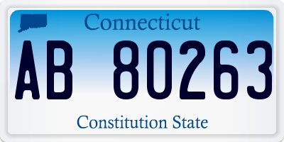 CT license plate AB80263