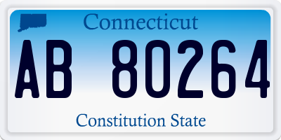 CT license plate AB80264