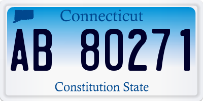 CT license plate AB80271