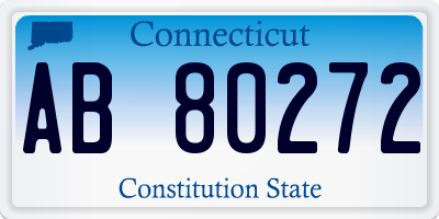 CT license plate AB80272
