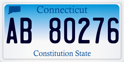 CT license plate AB80276