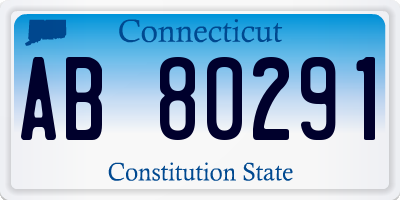 CT license plate AB80291