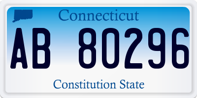 CT license plate AB80296