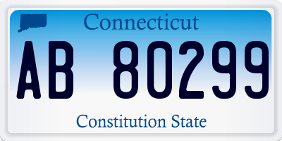 CT license plate AB80299