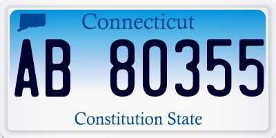 CT license plate AB80355