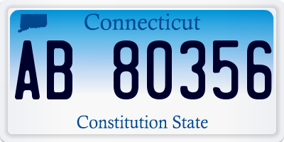 CT license plate AB80356