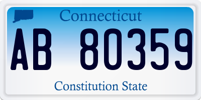 CT license plate AB80359