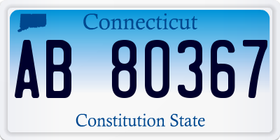 CT license plate AB80367