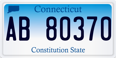 CT license plate AB80370