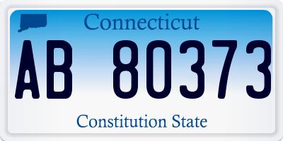 CT license plate AB80373