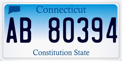 CT license plate AB80394