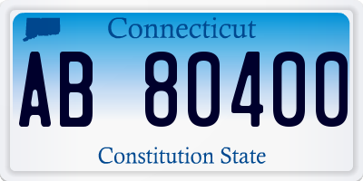 CT license plate AB80400