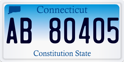 CT license plate AB80405