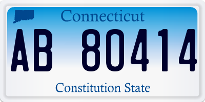 CT license plate AB80414