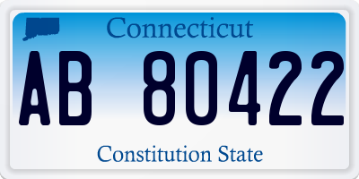 CT license plate AB80422