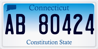 CT license plate AB80424