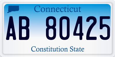 CT license plate AB80425