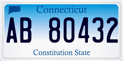 CT license plate AB80432