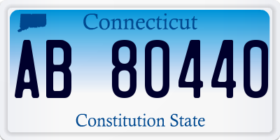 CT license plate AB80440