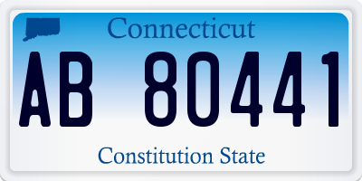 CT license plate AB80441