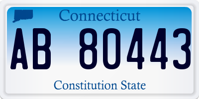 CT license plate AB80443