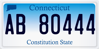 CT license plate AB80444