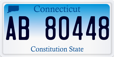 CT license plate AB80448