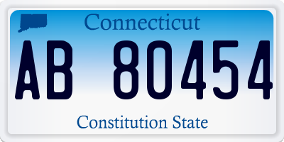 CT license plate AB80454