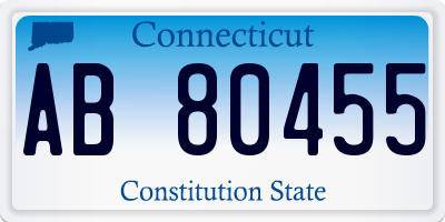 CT license plate AB80455