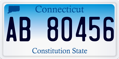 CT license plate AB80456