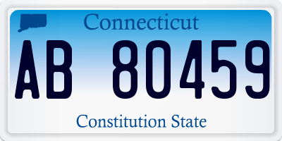 CT license plate AB80459