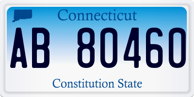 CT license plate AB80460