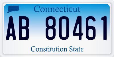 CT license plate AB80461