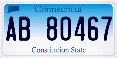 CT license plate AB80467