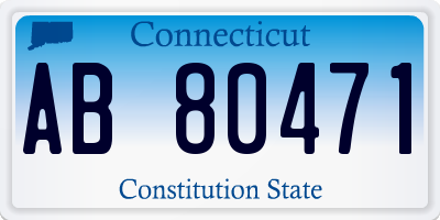 CT license plate AB80471