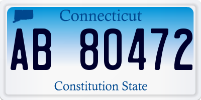 CT license plate AB80472