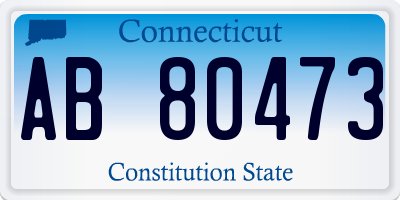 CT license plate AB80473