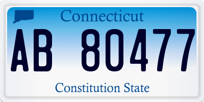 CT license plate AB80477