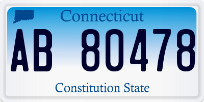 CT license plate AB80478