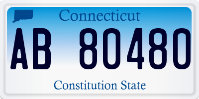CT license plate AB80480