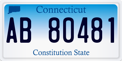 CT license plate AB80481